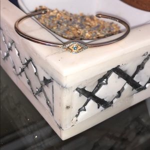 🧿Stella & Dot Evil Eye Gold Wire Cuff